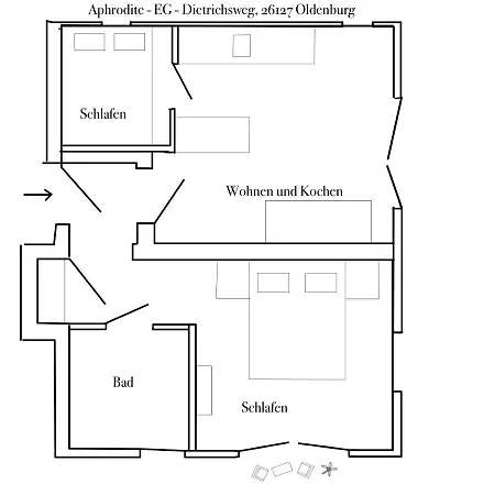 Appartement Prinzessin Aphrodite - Zimmerprinzen